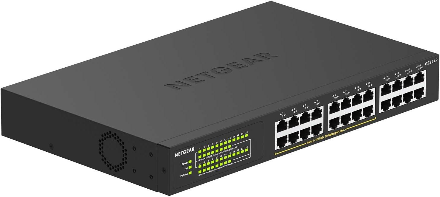 image:imageNETGEAR 16Port PoE Gigabit Ethernet Unmanaged Essentials Switch GS316P with 16 x PoE 115W Desktop or Wall MountUnmanaged