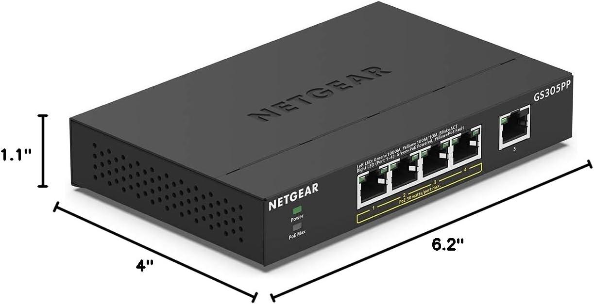 image:imageNETGEAR 16Port PoE Gigabit Ethernet Unmanaged Essentials Switch GS316P with 16 x PoE 115W Desktop or Wall MountUnmanaged