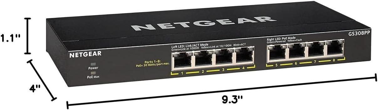 image:imageNETGEAR 16Port PoE Gigabit Ethernet Unmanaged Essentials Switch GS316P with 16 x PoE 115W Desktop or Wall MountUnmanaged