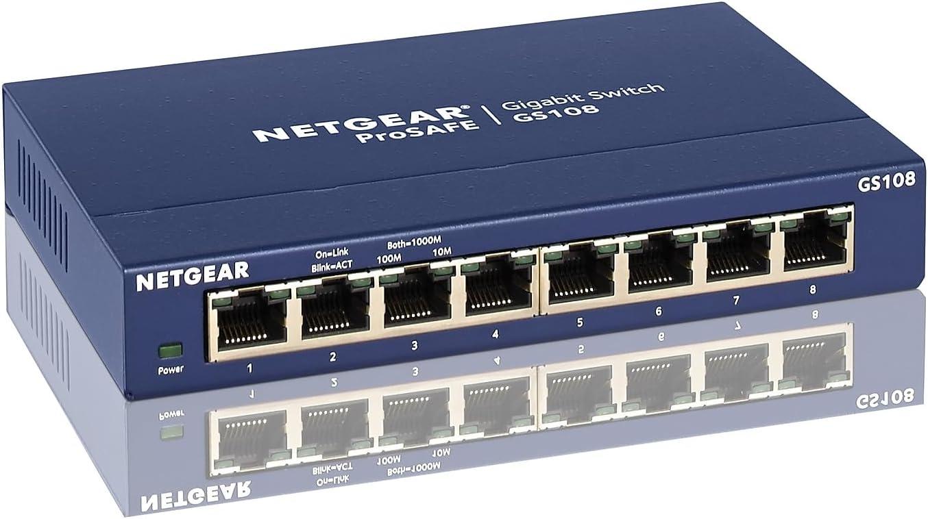 image:imageNETGEAR 5Port Gigabit Ethernet Unmanaged Switch GS105NA Desktop or Wall Mount and Limited Lifetime Protection8Port