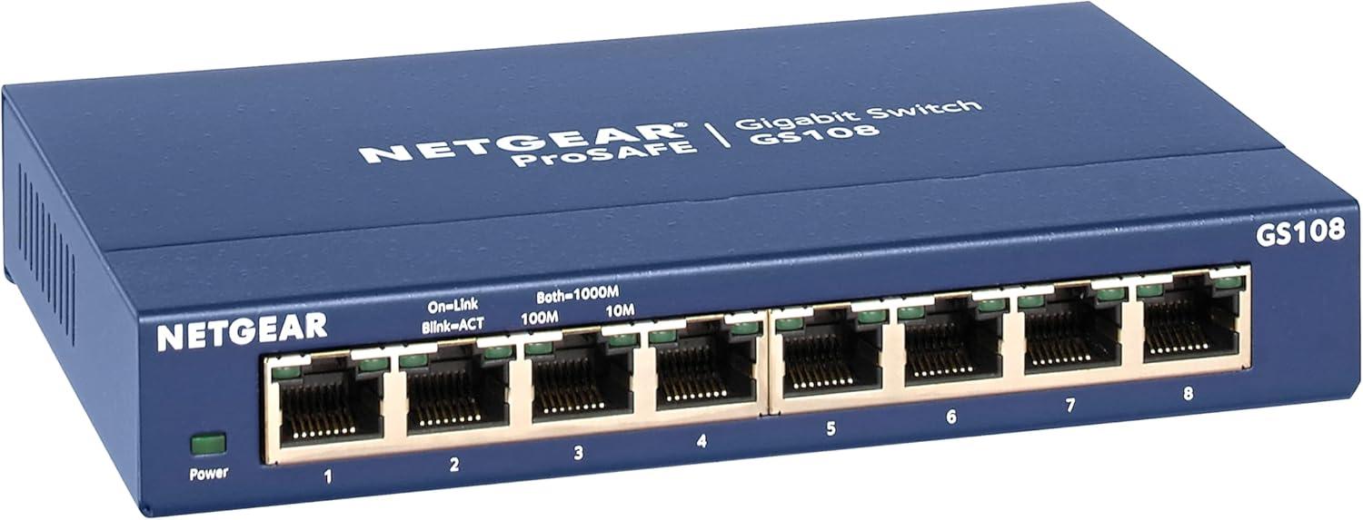 image:imageNETGEAR 5Port Gigabit Ethernet Unmanaged Switch GS105NA Desktop or Wall Mount and Limited Lifetime Protection8Port