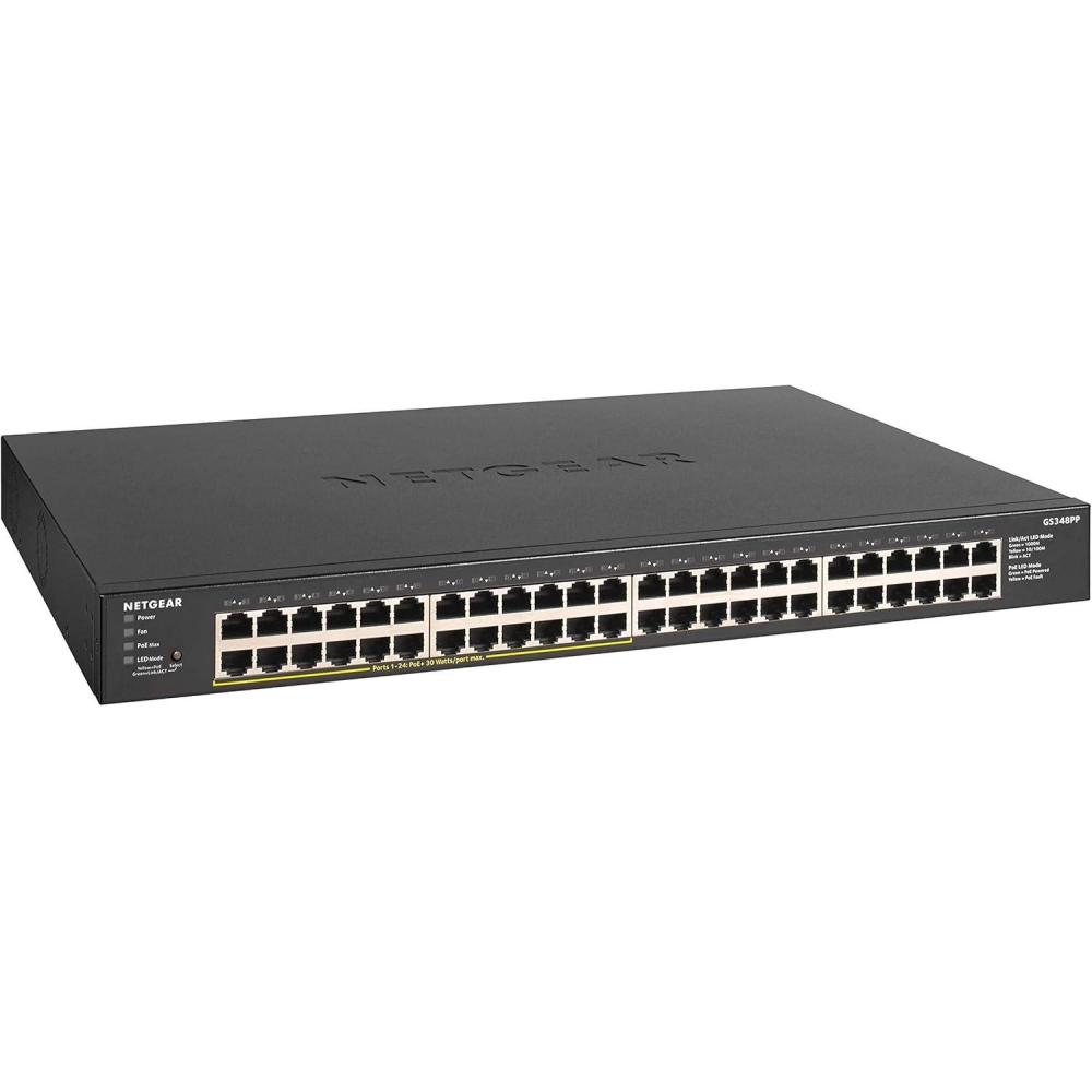 image:imageNETGEAR 16Port Gigabit Ethernet Unmanaged PoE Switch GS316PP  with 16 x PoE  183W DesktopRackmountWallmount Sturdy Metal GS316PP100 Renewed48 port  24xPoE 380W