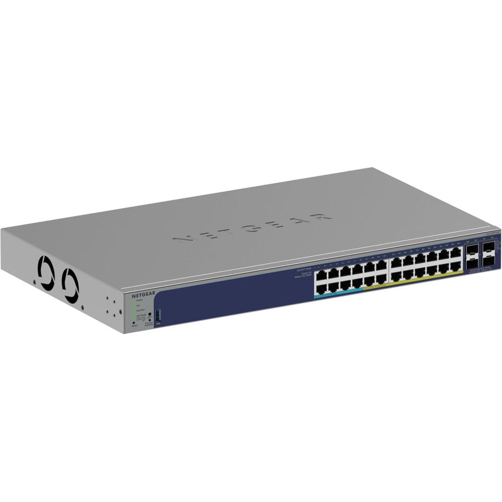 image:imageNETGEAR 28Port Ultra60 PoE Gigabit Ethernet Smart Switch GS728TXUP Managed with 16 x PoE and 8 x PoE  420W 4 x 10G SFP Optional Insight Cloud Management Desktop or Rack Mount