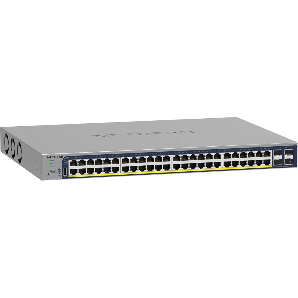image:imageNETGEAR 52Port PoE Gigabit Ethernet Smart Switch GS752TPP  Managed Optional Insight Cloud Management 48 x PoE  760W 4 x 1G SFP Desktop or Rackmount and Limited Lifetime Protection