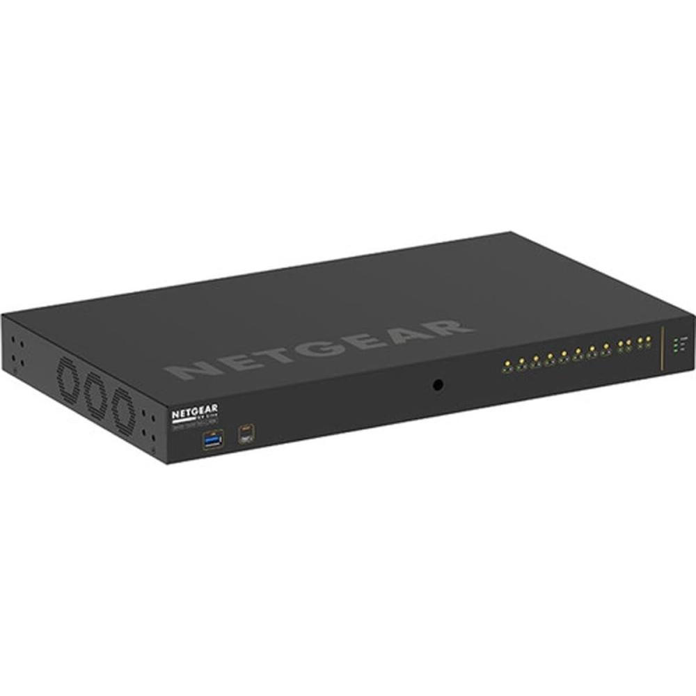image:imageNetgear AV Line M425010G2XFPoE Ethernet Switch  10 Ports  Manageable  3 Layer Supported  Modular  2630 W Power Consumption  720 W PoE Budget  Optical Fiber Twisted Pair  PoE Ports  1U