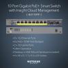 NETGEAR 10-Port PoE Gigabit Ethernet Smart Switch (GS110TP) – Managed, with 8 x PoE+ @ 55W, 2 x 1G SFP, Optional Insight Cloud Management, Desktop or Wall Mount, and Limited Lifetime Protection(8 Port)