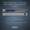 NETGEAR 52-Port PoE Gigabit Ethernet Smart Switch (GS752TP) – Managed, Optional Insight Cloud Management, 48 x PoE+ @ 380W, 4 x 1G SFP, Desktop or Rackmount, (Renewed)(28 port | 24xPoE+ 190W | 4xSFP)