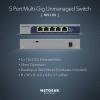 NETGEAR 5-Port Multi-Gigabit Ethernet Unmanaged Network Switch (MS105) – with 5 x 1G/2.5G, Desktop or Wall Mount, and Limited Lifetime Protection