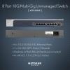 NETGEAR 8-Port 10G Multi-Gigabit Ethernet Unmanaged Switch (XS508M) – with 1 x 10G SFP+, Desktop or Rackmount, and Limited Lifetime Protection(8 port | Multi-Gig | 1xSFP+)