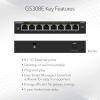 NETGEAR 8-Port Gigabit Ethernet Easy Smart Managed Essentials Switch (GS308E) – Desktop or Wall Mount, Home Network Hub, Office Ethernet Splitter, Silent Operation