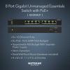 NETGEAR 8-Port PoE Gigabit Ethernet Unmanaged Essentials Switch (GS308LP) – with 8 x PoE+ @ 60W Upgradeable, Desktop, Wall Mount or Rack Mount