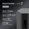 NETGEAR Nighthawk Dual-Band WiFi 7 Router (RS90) – Router Only, BE3600 Wireless Speed (up to 3.6 Gbps) – Covers up to 2,000 sq. ft., 50 Devices – 2.5 Gig Internet Port – Free Expert Help(12Gbps  2.5G Port)