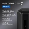 NETGEAR Nighthawk Dual-Band WiFi 7 Router (RS90) – Router Only, BE3600 Wireless Speed (up to 3.6 Gbps) – Covers up to 2,000 sq. ft., 50 Devices – 2.5 Gig Internet Port – Free Expert Help(9.2Gbps  2.5G Port)