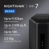 NETGEAR Nighthawk Tri-Band WiFi 7 Router (RS300) – Router Only, BE9300 Wireless Speed (up to 9.3 Gbps) – Covers up to 2,500 sq. ft., 100 Devices – 2.5 Gig Internet Port – Free Expert Help(9.3Gbps  2.5G Port)