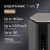 NETGEAR Nighthawk Tri-Band WiFi 7 Router (RS300) – Router Only, BE9300 Wireless Speed (up to 9.3 Gbps) – Covers up to 2,500 sq. ft., 100 Devices – 2.5 Gig Internet Port – Free Expert Help(18Gbps  10G Port)