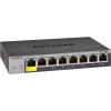NETGEAR 8-Port Gigabit Ethernet Smart Switch (GS108T) – Managed, with 1 x PD Port, Optional Insight Cloud Management, Desktop or Wall Mount, Silent Operation, and Limited Lifetime Protection(Version 3)
