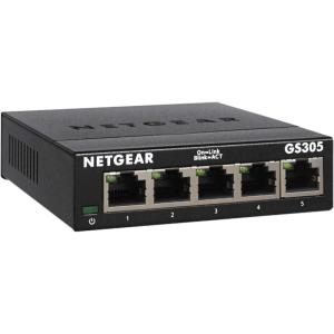NETGEAR 24-Port Gigabit Ethernet Unmanaged Essentials Switch (GS324) – Desktop, Wall, or Rackmount, Silent Operation(5 Port)