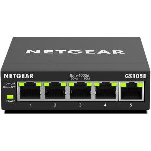 NETGEAR 24-Port Gigabit Ethernet Unmanaged Essentials Switch (GS324) – Desktop, Wall, or Rackmount, Silent Operation(5 Port with Enhanced Features)