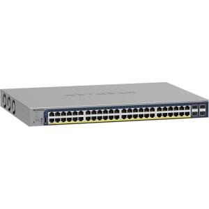NETGEAR 52-Port PoE Gigabit Ethernet Smart Switch (GS752TP) – Managed, Optional Insight Cloud Management, 48 x PoE+ @ 380W, 4 x 1G SFP, Desktop or Rackmount, and Limited Lifetime Protection