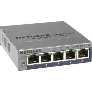 NETGEAR 5-Port Gigabit Ethernet Unmanaged Switch (GS105NA) – Desktop or Wall Mount, and Limited Lifetime Protection(5-Port)