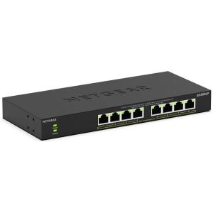NETGEAR 8-Port PoE Gigabit Ethernet Unmanaged Essentials Switch (GS308LP) – with 8 x PoE+ @ 60W Upgradeable, Desktop, Wall Mount or Rack Mount