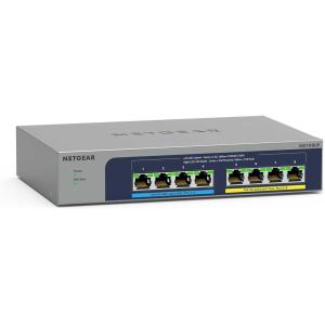 Netgear 8-Port Ultra60 PoE++ Multi-Gigabit (2.5G) Ethernet Plus Switch – 8 Ports – 2.5 Gigabit Ethernet – 2.5GBase-T – 3 Layer Supported – 270.50 W Power Consumption – 230 W PoE Budget – Twisted Pair