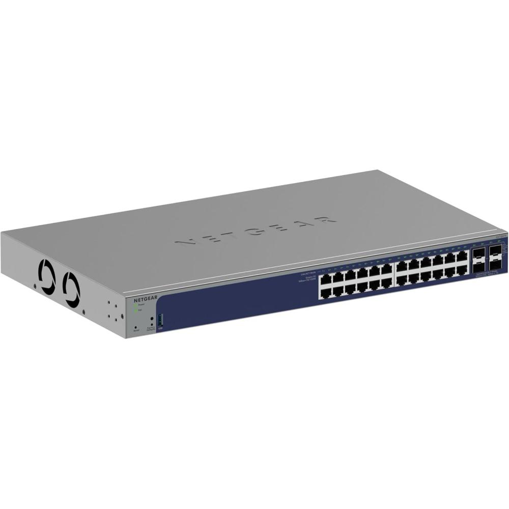 image:imageNETGEAR 28Port Gigabit Ethernet Smart Switch GS728TXv3 Managed with 24 x 1G 4 x 10G SFP Optional Insight Cloud Management Desktop or Rack Mount Limited Lifetime Protection