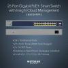 NETGEAR 26-Port PoE Gigabit Ethernet Smart Switch (GS724TPP) – Managed, Optional Insight Cloud Management, 24 x PoE+ @ 380W, 2 x 1G SFP, Desktop or Rackmount, and Limited Lifetime Protection