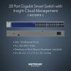 NETGEAR 28-Port Gigabit Ethernet Smart Switch (GS728TXv3)- Managed, with 24 x 1G, 4 x 10G SFP+, Optional Insight Cloud Management, Desktop or Rack Mount, Limited Lifetime Protection