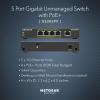 NETGEAR 5-Port Gigabit Ethernet Unmanaged PoE Switch (GS305PP) – with 4 x PoE+ @ 83W, Desktop or Wall Mount