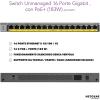 NETGEAR 8-Port Gigabit Ethernet Smart Managed Plus PoE Network Switch, Hub, Internet Splitter (GS108PE) – with 4 x PoE @ 53W Upgradeable, Desktop/Rackmount, and ProSAFE Lifetime Protection(16 Port | 16xPoe+ 183W | Unmanaged)