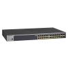 NETGEAR 26-Port Gigabit Ethernet Smart Managed Pro PoE Switch (GS724TPP) – with 24 x PoE+ @ 380W, 2 x 1G SFP, Desktop/Rackmount, (Renewed)(28 port | 24xPoE+ 384W | 4xSFP)