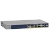 NETGEAR 26-Port PoE Gigabit Ethernet Smart Switch (GS724TPP) – Managed, Optional Insight Cloud Management, 24 x PoE+ @ 380W, 2 x 1G SFP, Desktop or Rackmount, and Limited Lifetime Protection