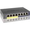NETGEAR 8-Port Gigabit Ethernet Smart Managed Plus PoE Network Switch, Hub, Internet Splitter (GS108PE) – with 4 x PoE @ 53W Upgradeable, Desktop/Rackmount, and ProSAFE Lifetime Protection(8 Port | 4xPoE 53W)