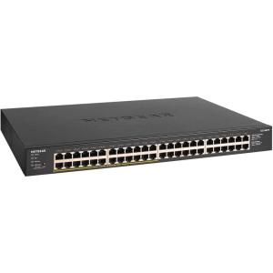 NETGEAR 8-Port Gigabit Ethernet Smart Managed Plus PoE Network Switch, Hub, Internet Splitter (GS108PE) – with 4 x PoE @ 53W Upgradeable, Desktop/Rackmount, and ProSAFE Lifetime Protection(48 Port | 24 x PoE + 380W)