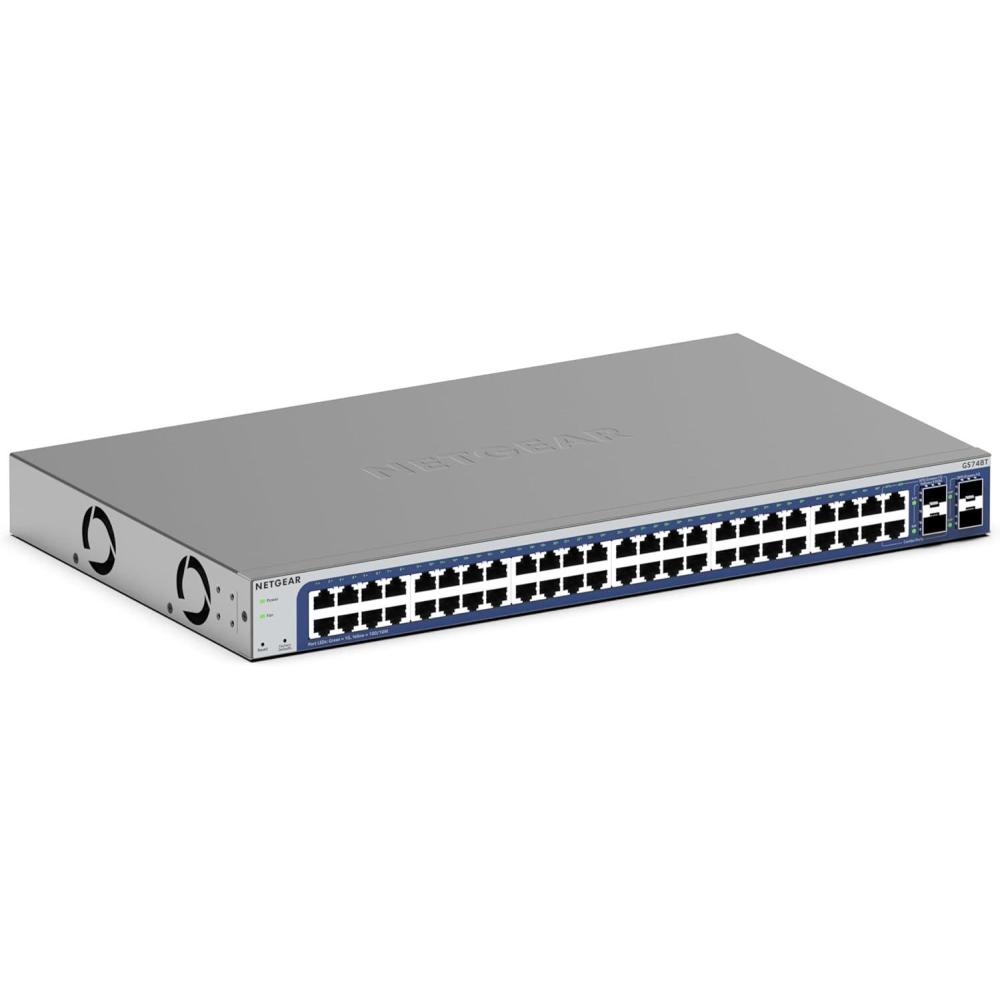 image:imageNETGEAR 48Port Gigabit Ethernet Smart Switch GS748T  Managed Optional 1 Year Insight Cloud Management with 2 x 1G SFP and 2 x 1G Combo Desktop or Rackmount and Limited Lifetime Protection