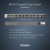 NETGEAR 48-Port Gigabit Ethernet Smart Switch (GS748T) – Managed, Optional 1 Year Insight Cloud Management, with 2 x 1G SFP and 2 x 1G Combo, Desktop or Rackmount, and Limited Lifetime Protection