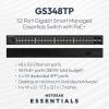 NETGEAR S350 Series 52-Port Gigabit Ethernet PoE+ Smart Managed Essentials Switch – 48 x 1G PoE+ @ 380W, 4 x 1G Dedicated SFP – Desktop or Rackmount (GS348TPv2)