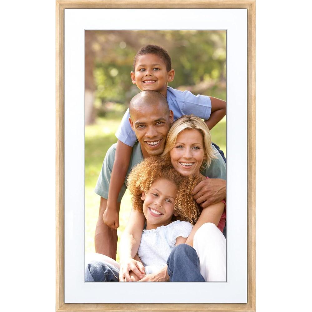 image:imageCanvas II  the Smart Art Frame with 27 in HD Digital Canvas that Renders Images and Photography in Lifelike Detail  19X29 Black Frame  WiFiConnected  Powered by NETGEAR MC327BL19x29 Light Wood Frame