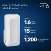 NETGEAR WiFi 6 Mesh Range Extender (EAX15) – Add up to 1,500 sq. ft., 20 Devices with AX1800 Dual-Band Wireless Signal Repeater (up to 1.8 Gbps Speed), WPA3 Security, One Network Name(1.6Gbps)