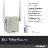 NETGEAR WiFi Mesh Range Extender (EX6250) – Covers up to 1,500 sq.ft. and 25 Devices with AC1750 Dual Band Wireless Signal Booster & Repeater (up to 1750 Mbps Speed), Plus Mesh Smart Roaming(WiFi 5  1.2Gbps)