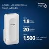 NETGEAR WiFi Mesh Range Extender (EX6400) – Add up to 2,100 sq. ft., 35 Devices – AC1900 Dual Band Wireless Signal Booster & Repeater (up to 1.9 Gbps Speed), Smart Roaming – Free Expert Help(WiFi 6  1.8Gbps)
