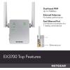 NETGEAR Wi-Fi Range Extender EX3700 – Coverage Up to 1000 Sq Ft and 15 Devices with AC750 Dual Band Wireless Signal Booster & Repeater (Up to 750Mbps Speed), and Compact Wall Plug Design(WiFi 5  0.75Gbps (Discontinued))