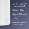 NETGEAR Orbi 870 Series Tri-Band WiFi 7 Mesh System (RBE873) – Router + 2 Satellite Extenders, Security Features, Up to 21 Gbps, Covers Up to 9,000 Sq. Ft., 150 Devices, 10 Gig Internet Port, BE21000(WiFi 7 System)
