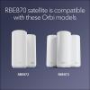 NETGEAR Orbi 870 Series Tri-Band WiFi 7 Mesh System (RBE873) – Router + 2 Satellite Extenders, Security Features, Up to 21 Gbps, Covers Up to 9,000 Sq. Ft., 150 Devices, 10 Gig Internet Port, BE21000(WiFi 7 Satellite)