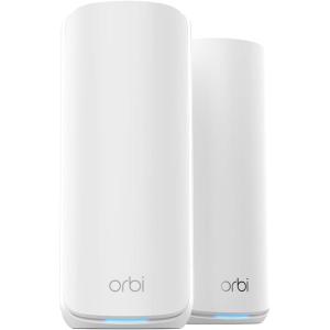NETGEAR Orbi 870 Series Tri-Band WiFi 7 Mesh System (RBE873) – Router + 2 Satellite Extenders, Security Features, Up to 21 Gbps, Covers Up to 9,000 Sq. Ft., 150 Devices, 10 Gig Internet Port, BE21000(WiFi 7 System)
