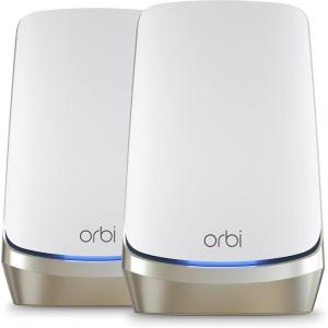 NETGEAR Orbi 870 Series Tri-Band WiFi 7 Mesh System (RBE873) – Router + 2 Satellite Extenders, Security Features, Up to 21 Gbps, Covers Up to 9,000 Sq. Ft., 150 Devices, 10 Gig Internet Port, BE21000(WiFi 6E System)