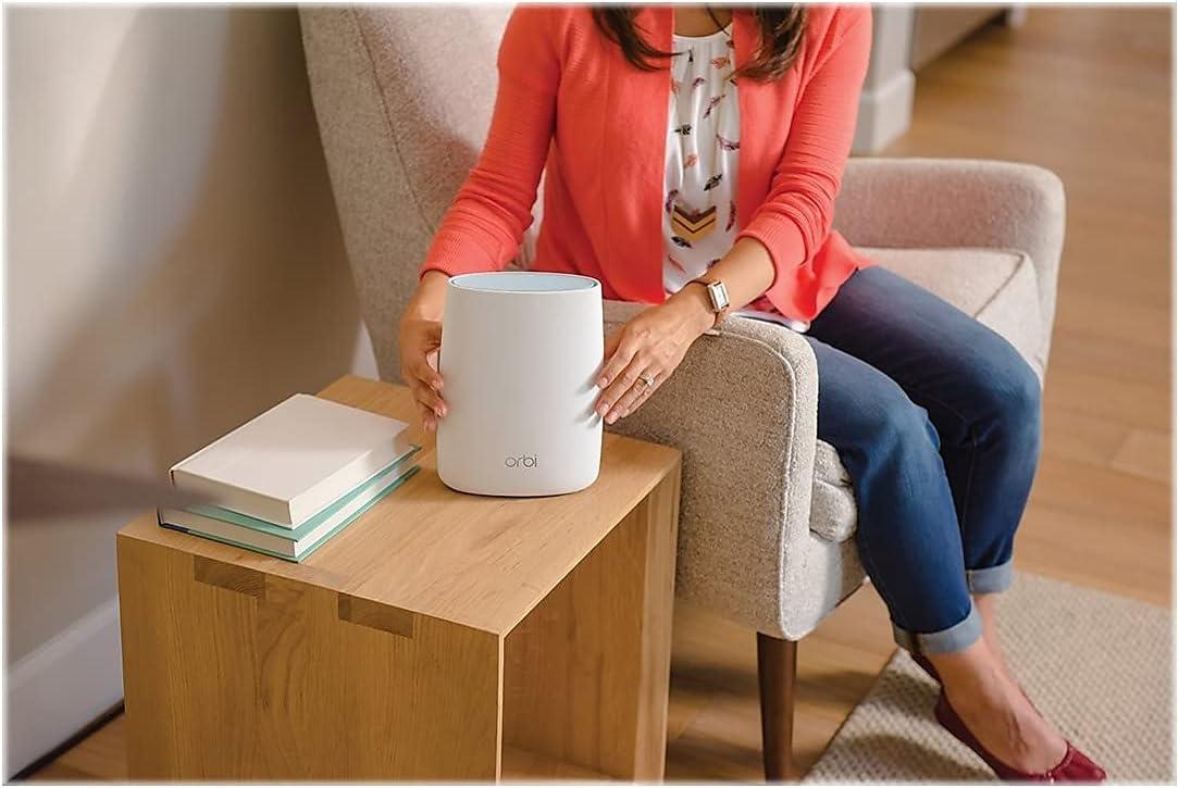 image:imageNETGEAR Orbi 370 Series DualBand WiFi 7 Mesh Network System for Home RBE373 Wireless Router 2 Extenders Security Features 5 Gbps Covers 6000 sqft 70 Devices 25GB Internet Port BE5000AC3000 2Pack
