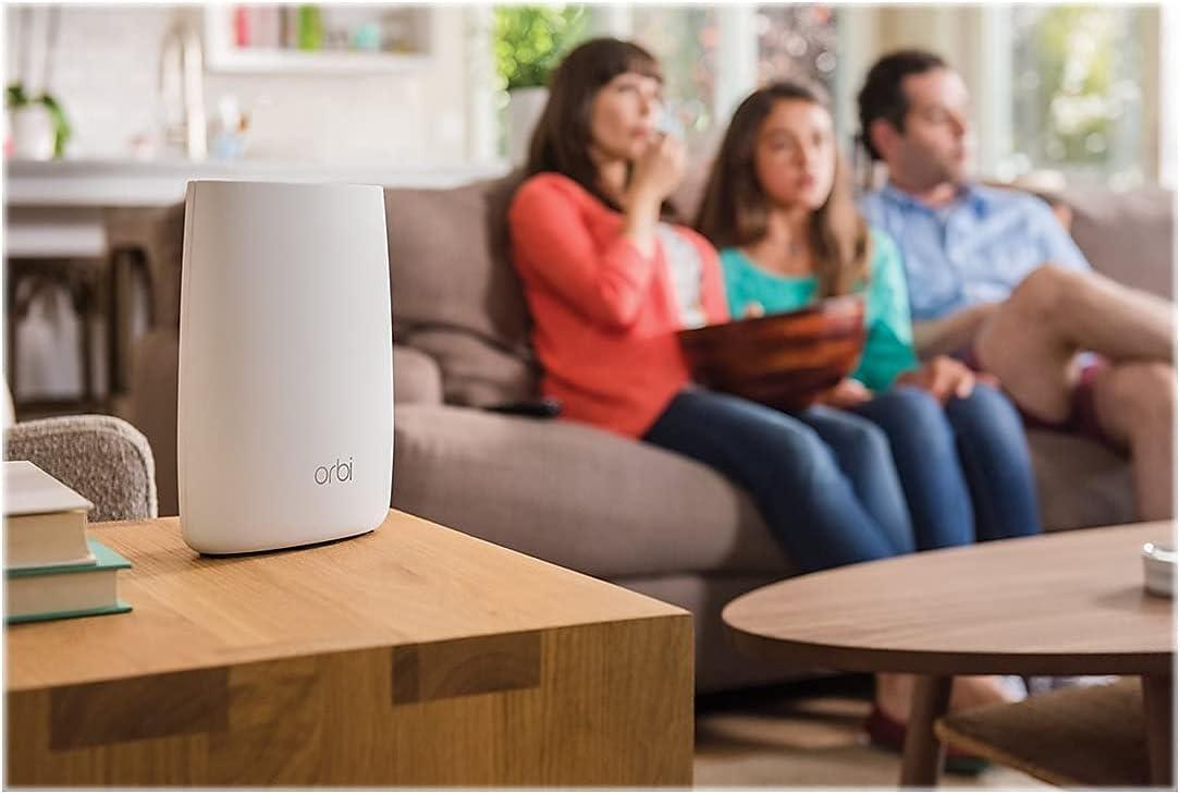 image:imageNETGEAR Orbi 370 Series DualBand WiFi 7 Mesh Network System for Home RBE373 Wireless Router 2 Extenders Security Features 5 Gbps Covers 6000 sqft 70 Devices 25GB Internet Port BE5000AC3000 2Pack