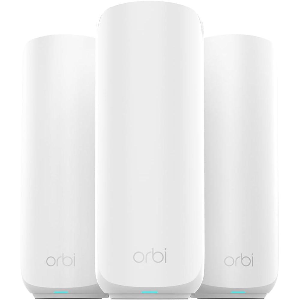image:imageNETGEAR Orbi 370 Series DualBand WiFi 7 Mesh Network System for Home RBE373 Wireless Router 2 Extenders Security Features 5 Gbps Covers 6000 sqft 70 Devices 25GB Internet Port BE5000WiFi 7 3Pack